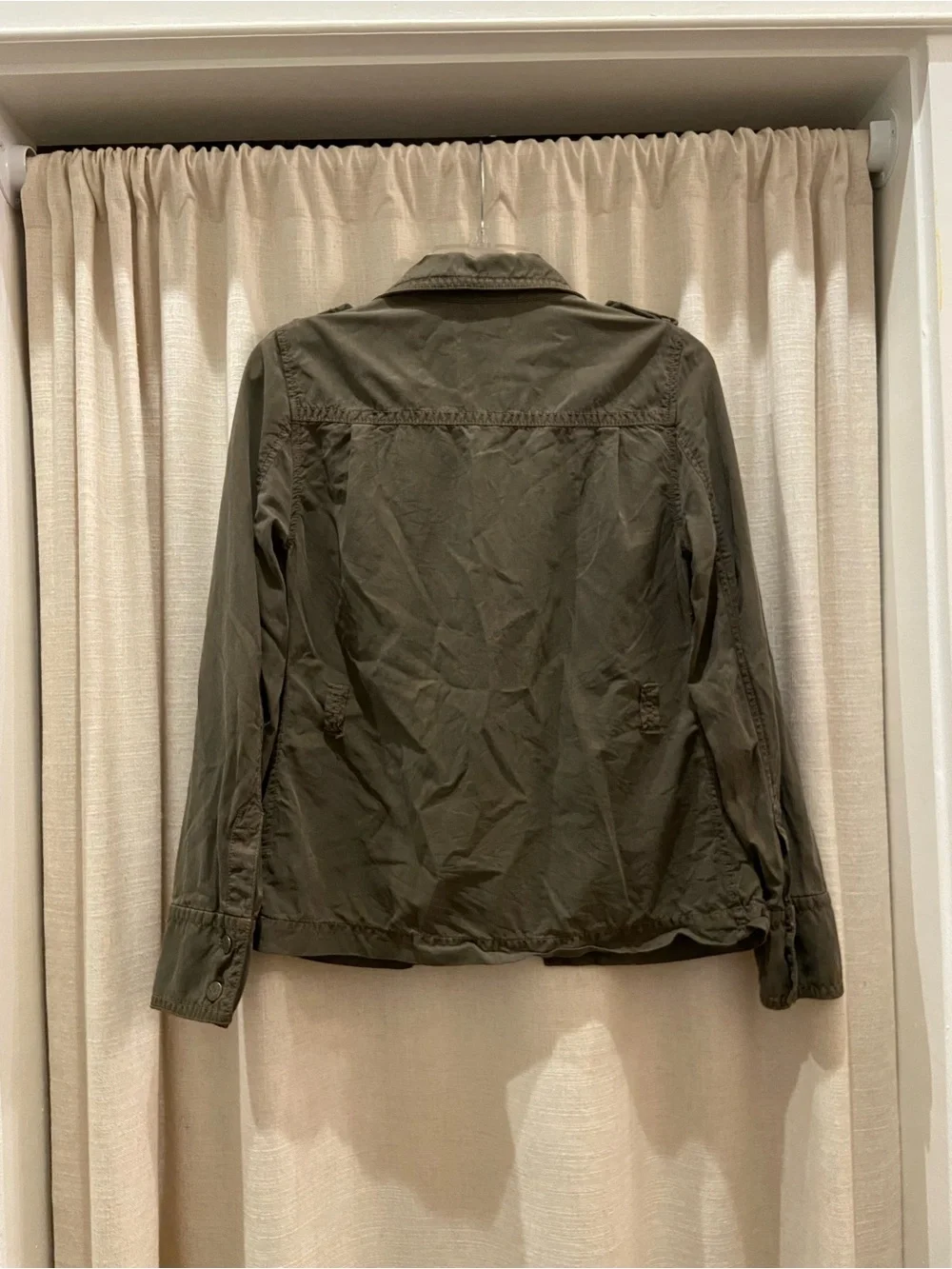 J. Crew Olive Utility Button-Front Jacket